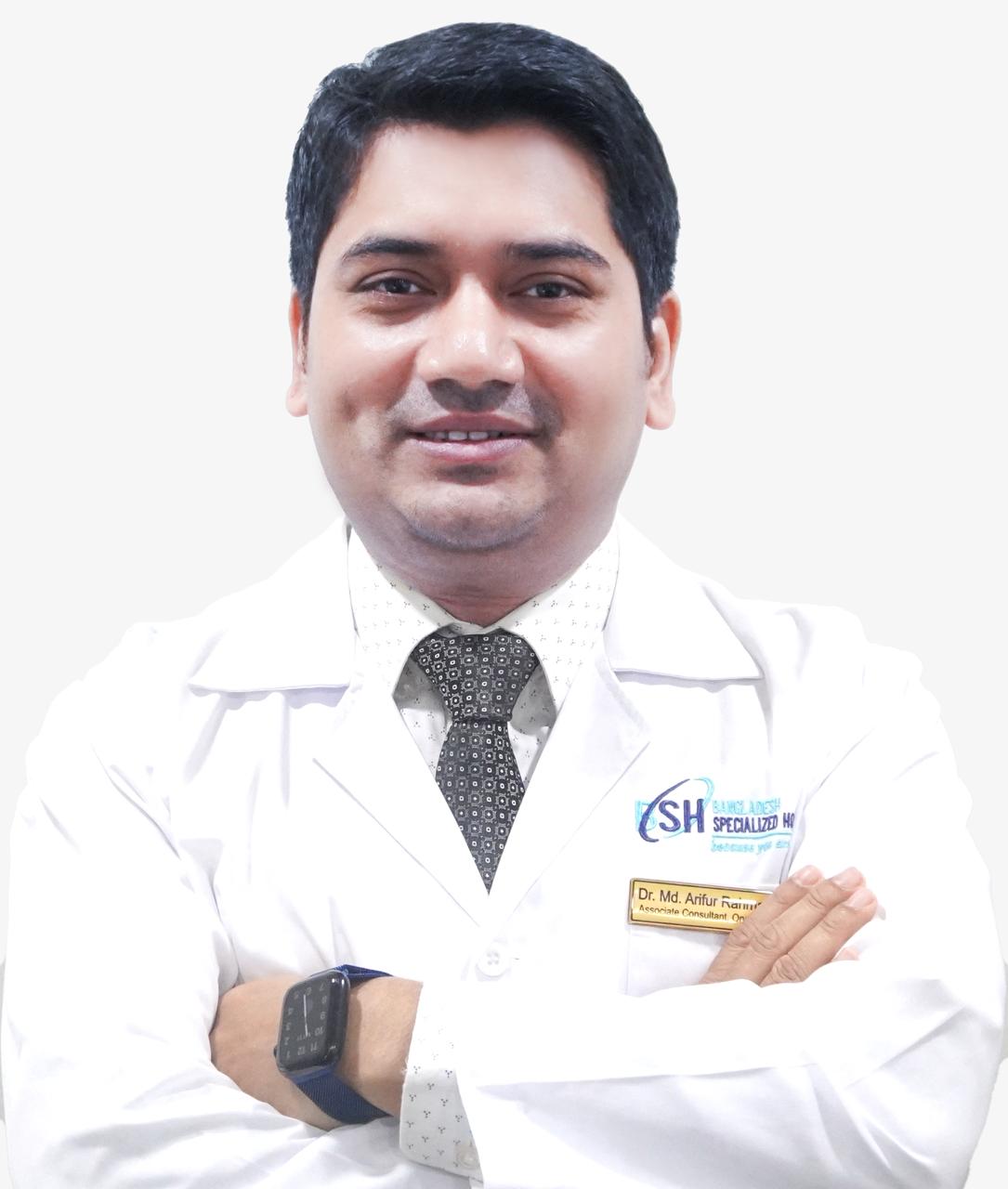 Professional oncologist in medical setting